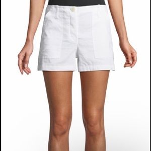 Theory Linen Blend Cargo Short Organic Crunch Wash Size 0